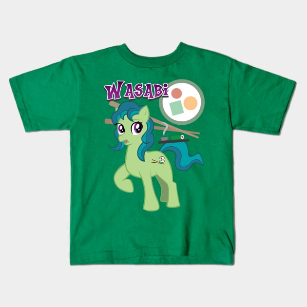 Wasabi Pony Kids T-Shirt by Rodimus13